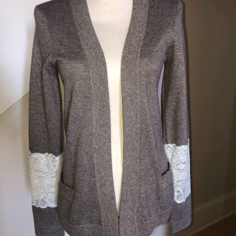 Metallic knit cardigan